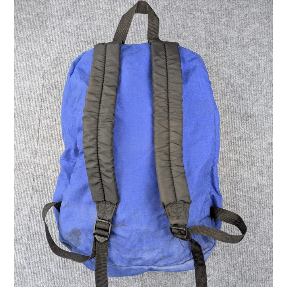 Vintage Jansport Backpack USA Made Blue 90s 1994 School Canvas Book Bag Zip